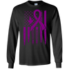 Image of Alzheimer's Awareness USA Flag, Purple Ribbon and Dove shirt