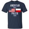 Image of American Born Polish Roots LS T-Shirt Poland USA Flag