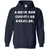 Image of "Une course de bière compte comme un exercice." t-shirt d'entraînement drôle de bière