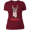 Image of 'Merica Llama Patriotic USA July 4 Sunglasses Funny T-Shirt