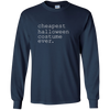 Image of "cheapest halloween costume ever." Funny Holiday Shirt