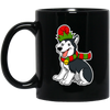 Image of Christmas Siberian Husky Dog T-Shirt, Puppy Xmas Gift
