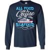 Image of All Food On A Cruise Is Seafood Pink Shirts For Men Women