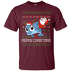Image of Santa Riding Dolphin Merry Xmas Gift Tshirt