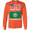 Image of American By Birth Proudly Raised In Washington Flag Shirt