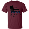 Image of T-shirt pitbull de drapeau américain