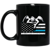 Image of Angel Weeping Thin Blue Line Flag to Honor the Fallen