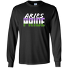 Image of Aries Genderqueer Pride Flag Zodiac Sign Long Sleeve T-Shirt