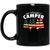 Image of American Camper U.S. Flag Patriotic Camping T Shirt