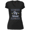 Image of Funny Hanukkah Sweater Long Sleeve Shirt, Oy to the World