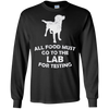 Image of All Food Must Go To The Lab For Testing Black Lab T-Shirt