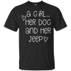 Image of A Girl...Her Dog And Her Jeep T shirt