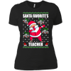 Image of Santa's Favorite Teacher Shirt Funny Xmas Gift For Teacher