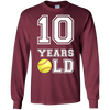 Image of 10 Years Old Softball Birthday Shirt Boy 10th Birthday Tee