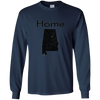 Image of Alabama Distressed Home State light long sleeve t-shirt