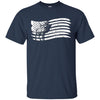 Image of American Flag T-Shirt With Elk Vintage Look
