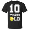 Image of 10 Years Old Softball Birthday Shirt Boy 10th Birthday Tee