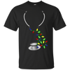 Image of Christmas String Lights Dual Head Nurse Stethoscope T-Shirt