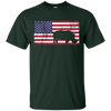 Image of Cadeau de T-shirt de conservation de rhinocéros de rhinocéros de drapeau américain