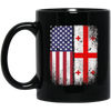 Image of American Georgian Flag T-shirt Georgia Republic Country