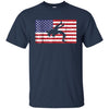 Image of American Wrestling Patriotic T-Shirt with the USA Flag