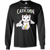 Image of am a Caticorn Shirt Not a cat not a UNicorn Long Sleeve