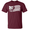 Image of American Flag T-Shirt With Elk Vintage Look