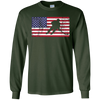 Image of American Flag Hockey USA Patriotic Ice Skating Cool T-Shirt