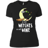 Image of Funny Halloween T Shirt Even Witches Need Wine Shirt