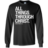 Image of All Things Through Christ T-Shirt: Scripture Bible Verse Tee