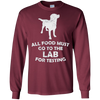Image of All Food Must Go To The Lab For Testing Black Lab T-Shirt