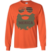 Image of 'Merica Patriotic Beard Sunglasses Flag T-shirt