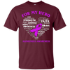 Image of Alzheimer's Awareness Shirt For My Hero Ribbon Heart Tee