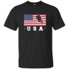 Image of American USA Flag Ice Hockey T-Shirt Patriotic Sports Gift