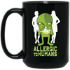 Image of Allergic To Humans Funny Alien Galaxy Space Abduction Shirt