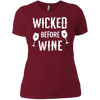 Image of Funny Halloween Wine Long Sleeve Shirt Wicked Before Wine