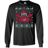 Image of Santa Claws Festive Crab Ugly Christmas Sweater T-Shirt