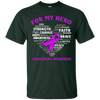 Image of Alzheimer's Awareness Shirt For My Hero Ribbon Heart Tee