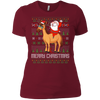 Image of Santa Riding Horse Merry Xmas Gift Tshirt