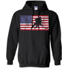Image of American Flag Hockey USA Patriotic Ice Skating Cool T-Shirt