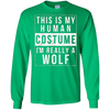 Image of Wolf Halloween Costume Shirt Funny Easy for Kids Men Women