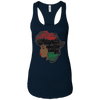 Image of Afro Word Art Natural Hair T-Shirt for Black Women