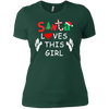 Image of Santa Loves This Girl T Shirt Funny Christmas Gift Shirts