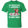 Image of Santa Dabbing Around The Snow & Playing Hockey Fun Shirt
