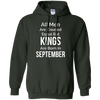 Image of All Men Created Equal Kings Born September Tshirt Gift Funny