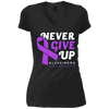 Image of Alzheimer's Awareness Never Give Up Long Sleeve T-Shirt