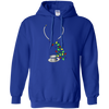 Image of Christmas String Lights Dual Head Nurse Stethoscope T-Shirt