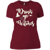 Image of Funny Halloween Wine Lovers Shirt Women Drink Up Witches Tee