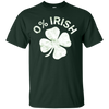 Image of 0% Irish T-Shirt Vintage Saint Patrick Day Gift