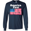 Image of America First Patriotic TShirt Men Women Youth